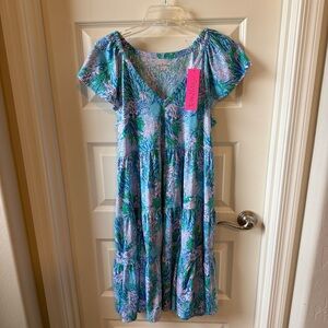 Lilly Pulitzer Blue and Pink Dress